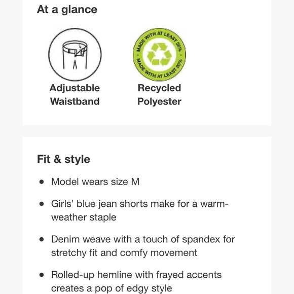 Girls Jean Shorts - Picture 3 of 7